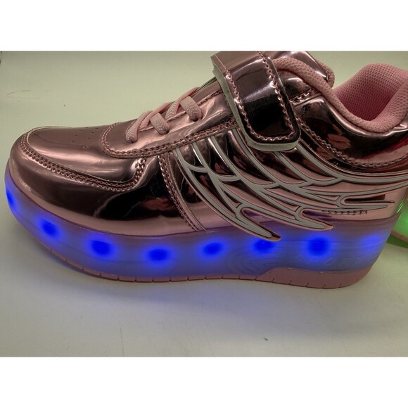 LED Roller Skate Shoes Light Up Sneakers w Detachable Wheels Rechargeable 3Y 3.5 - Picture 12 of 16